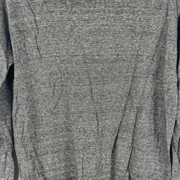 Massimo Dutti Top Blouse Size M Gray 3/4 Sleeve Crew Neck 100% Linen - Picture 8 of 9